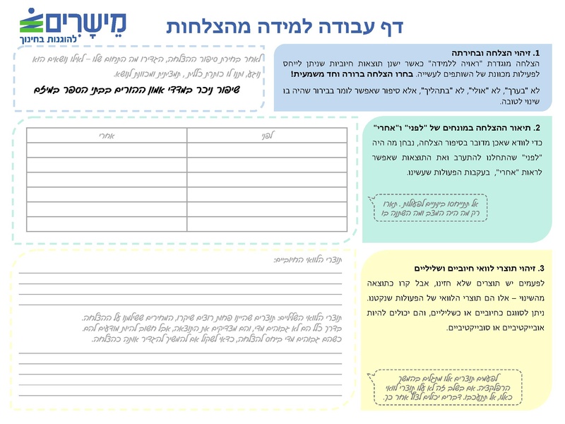 קובץ:דף עבודה למידה מהצלחות לרוחב.pdf